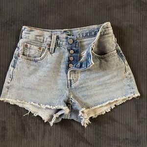Levi's Light Blue Jean Shorts